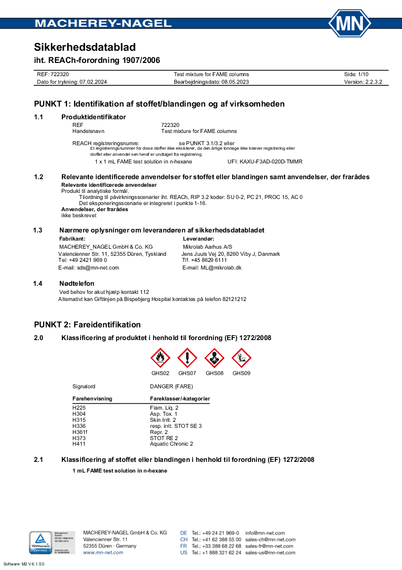 

FAME test mixture in n hexane, 1ml

