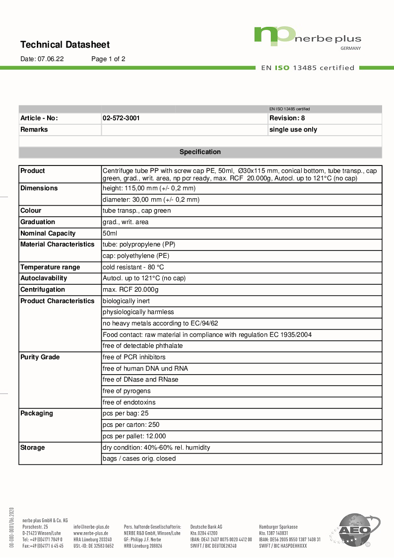 

Technical Datasheet 02 572 3001

