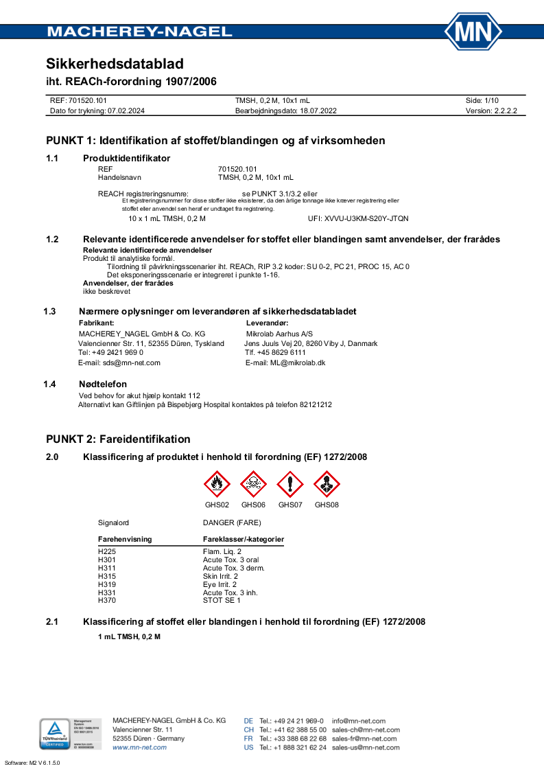 

Methylation reagent TMSH0,2 M in methanol, 10x1ml


