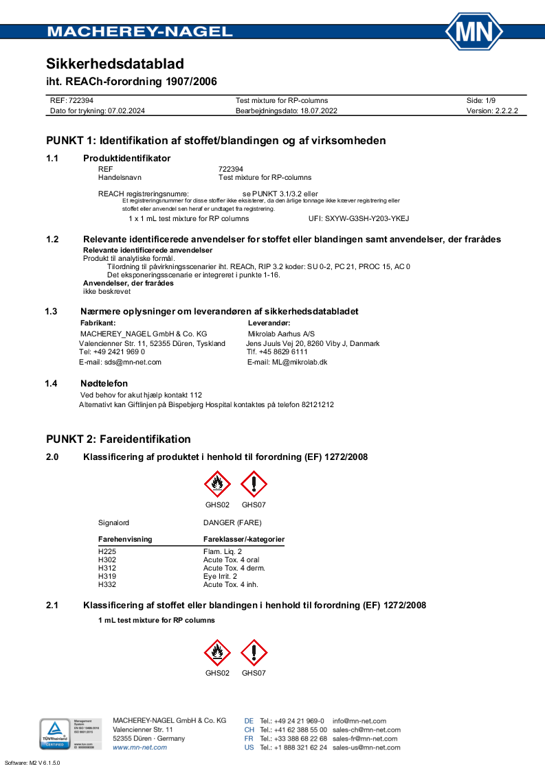 

Testmix i acetonitril, 1ml

