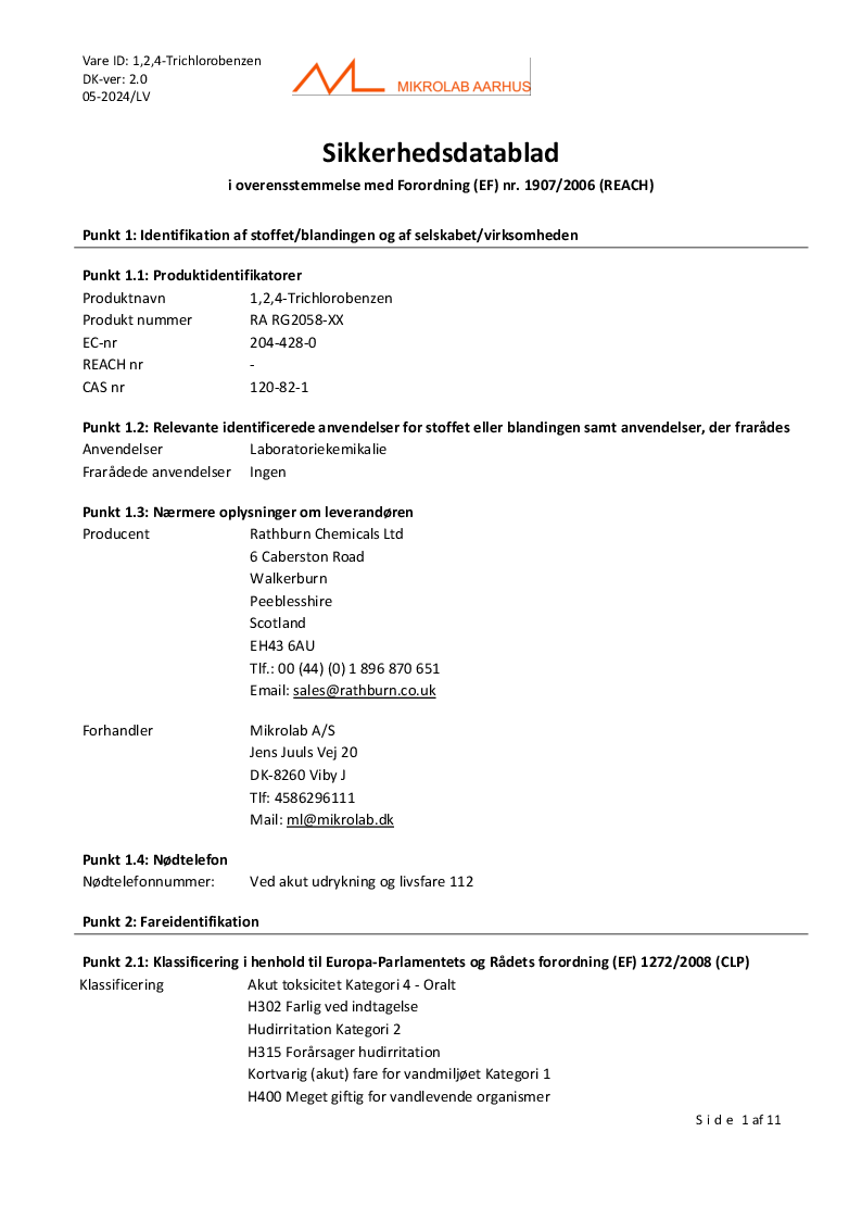 

1,2,4 Trichlorobenzen

