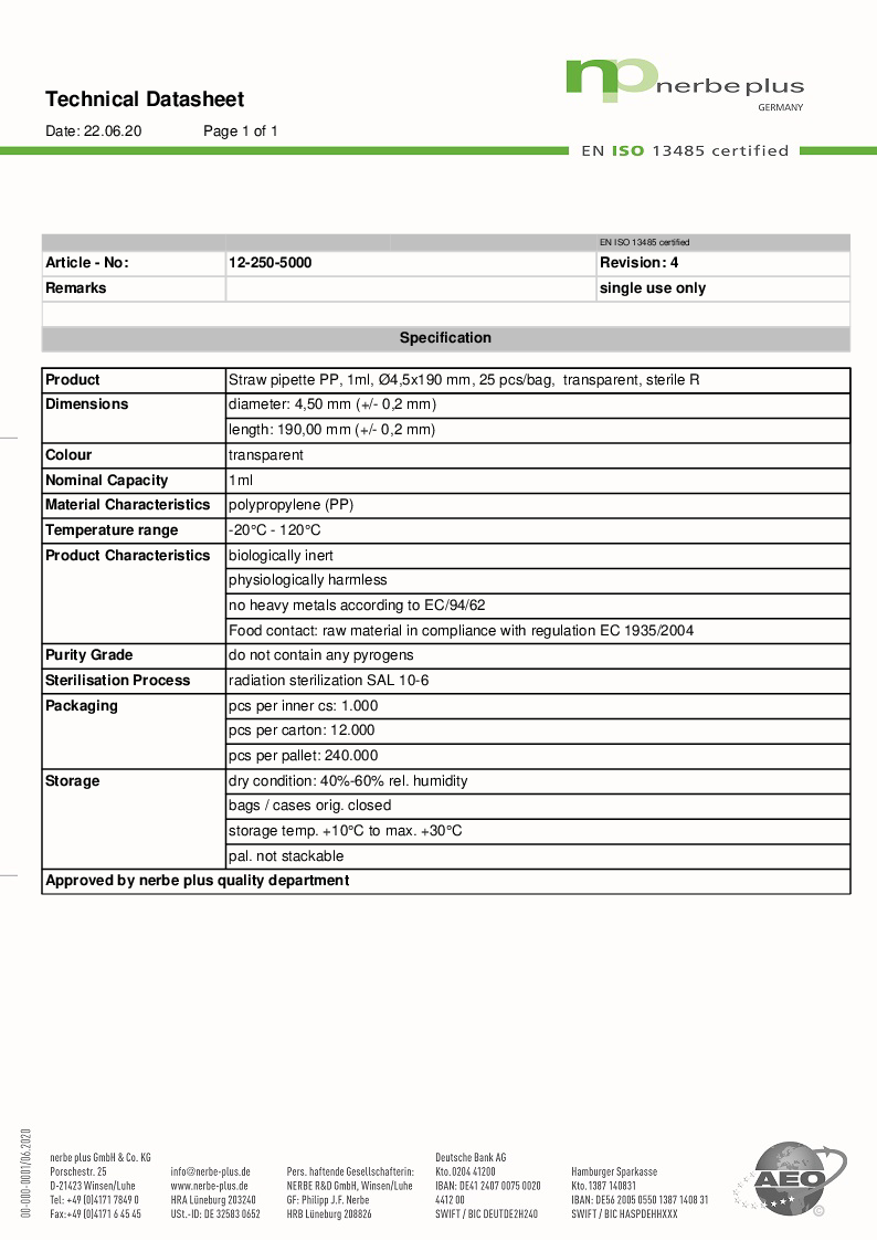 

Technical Datasheet 12 250 5000

