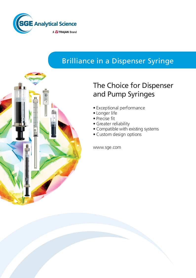 

BR 0445 S Dispenser and Pump Syringes


