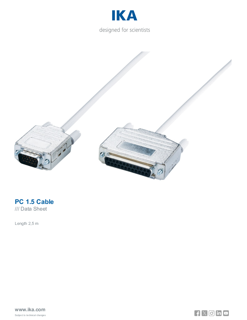 

Data Sheet PC 1.5 Cable

