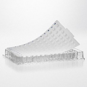 Silicone sealing mat for 96 round wells natural autoclaveable