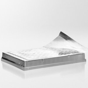 Adhesive Alu foil for cold storage DNA DNase RNase and pyrogen free. Sterile R