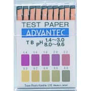 Testpapir pH 1.4 - 3 og 8 - 9.6 blok strimler str. 7 x 70 mm