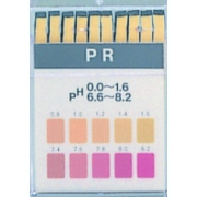 Testpapir pH 0 - 1.6 og 6.6 - 8.2 blok strimler str. 7 x 70 mm