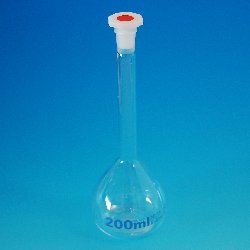 Volumetric flask 200 ml NS 14/23 Duran glass class A