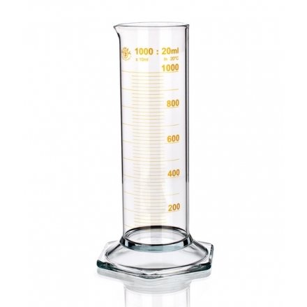 Measuring cylinder 50 ml low shape borosilicate glass class B