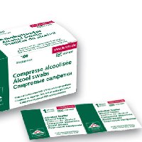 Alcohol swabs, non-sterile, 70 % Isopropylalcohol, 6 x 3 cm single wrapped