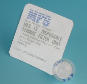 Sprøjtefilter Dismic 13 mm 0.20 µm HY-PTFE membran