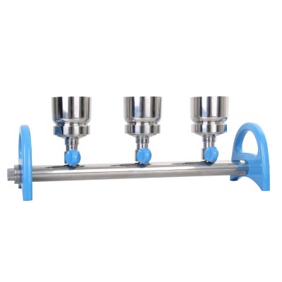 MultiVac 301-MB  3 Places S.S. Manifold with  Rocker SF funnel adaptor 3 of 100ml SF funnel