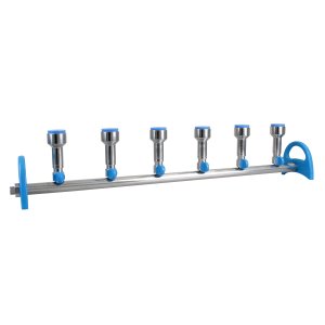 MultiVac 600-MS 6 Places S.S. Manifold  with No. 8 stopper funnel adaptor