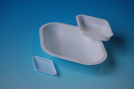 Weight boat PS diamant shaped white 100 pcs. of each size, 5, 30 and 100 ml. Antistatic