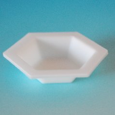 Weighing dishes PS 9 ml hexagonal white antistatic