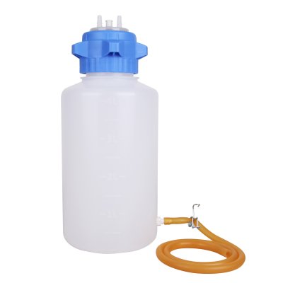 Heavy Duty PP Waste Bottle 4000 ml with draining Overflow Protection autoclavable