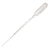 Plast Pasteur pipette 1 ml. Bold vol. 3.1 ml   stem ø 5.0 mm with graduation