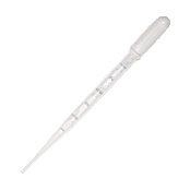Plast Pasteur pipette 5 ml, Bold  vol. 3.5 ml  stem ø 7.8 mm with graduation