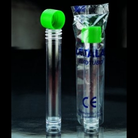 Test tube PS 12 ml 15 x 102 mm skirted and with screw cap Sterile EO