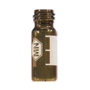 N10 vial for screw cap 1.5 ml 11.6 x 32 mm amber glass with graduation and label
