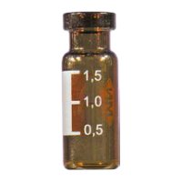 N11 vial for crimp cap 1.5 ml 11.6 x 32 mm amber coated glass with graduation and label