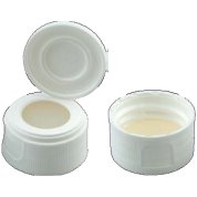 Skruelåg til N24 vial fast Silikone/PTFE 3,2 mm septum