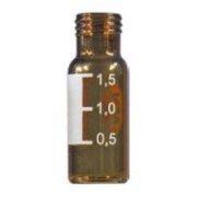 N9 vial for screw cap 1.5 ml 11.6 x 32 mm amber glass with graduation and label
