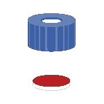 Skruelåg til N9 vial Silikone/PTFE 1,0 mm septum