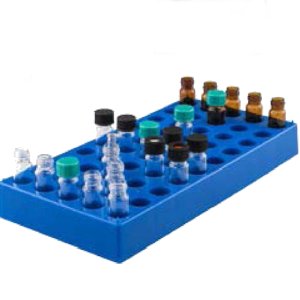 Rack for 50 pcs. N 13 vials blue stackable 240 x 120 x 28 mm