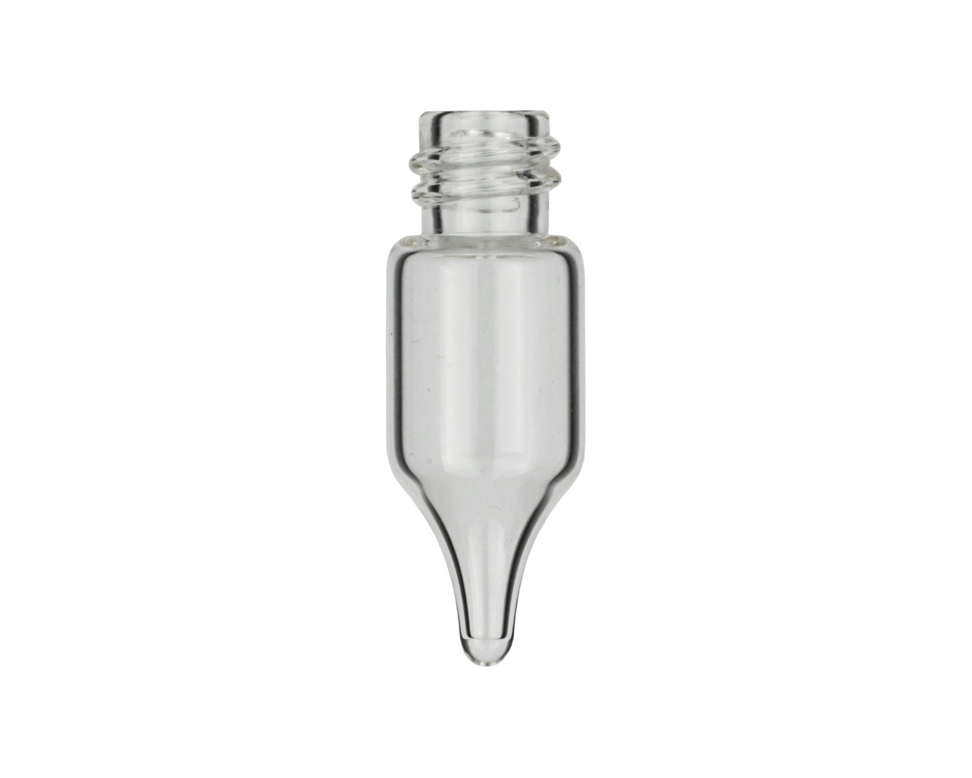 N8 vial for screw cap 1.1 ml 11.6 x 32 mm clear glass conical bottom