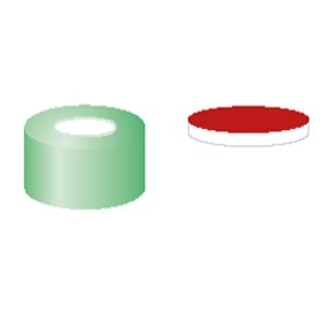 Crimp låg til N11 vial Silikone/PTFE 1,3 mm septum