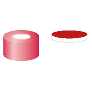 Crimp låg til N11 vial Silikone/PTFE 1,3 mm septum