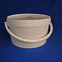 Bucket 3.5 liter white PP w/handle w/o lid ø 225/198 mm h: 125 mm