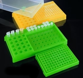 PCR rack/workstation for 0.2 ml - 0.5 ml and 1.5/2 ml micro tubes yellow