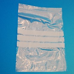 Zip-lock bag 160 x 220 mm with white writing area