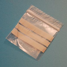 Zip-lock bag 55 x 55 mm with white writing area