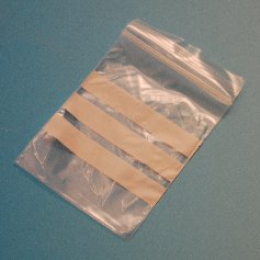 Zip-lock bag 60 x 80 mm with white writing area