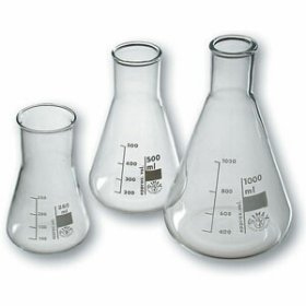 Erlenmeyer kolber - glas