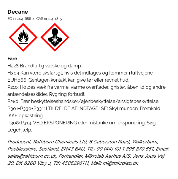 Hazard label