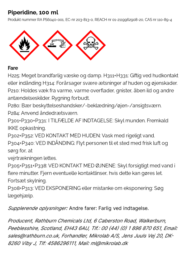 Hazard label