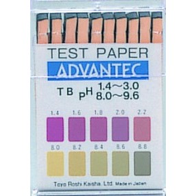 Test Paper TB pH 1.4 - 3 / 8 - 9.6 Booklet  