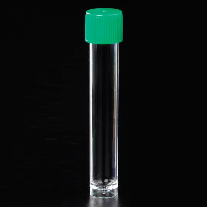 Test tube PS 12 ml 15 x 102 mm skirted and with screw cap 6 bags...