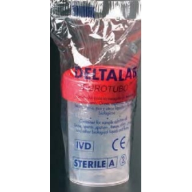 Container PP 60 ml 38 x 65 mm with mounted screw cap Sterile A i...