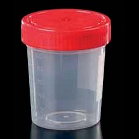 Container PP 150 ml 57 x 73 mm with mounted screw cap Aseptic