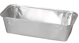 Aluminiumsbakke rektangulær 550 ml 18.8 x 8.8 x 5 cm