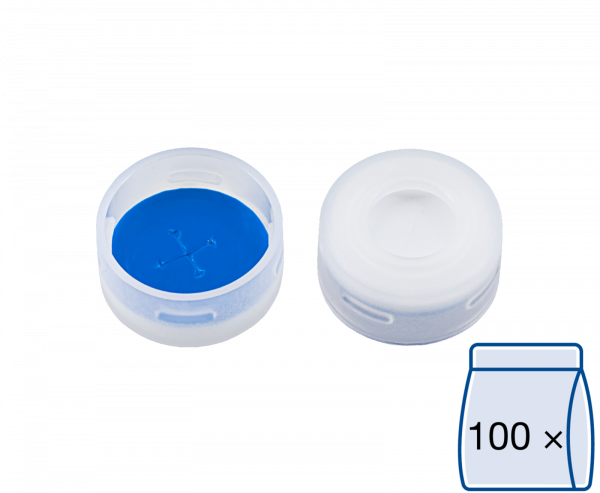 Snap cap for N11 vial Silicone/PTFE slit 1.0 mm septum