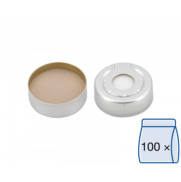 Crimp låg til N20 vial Silikone/PTFE 3,0 mm septum