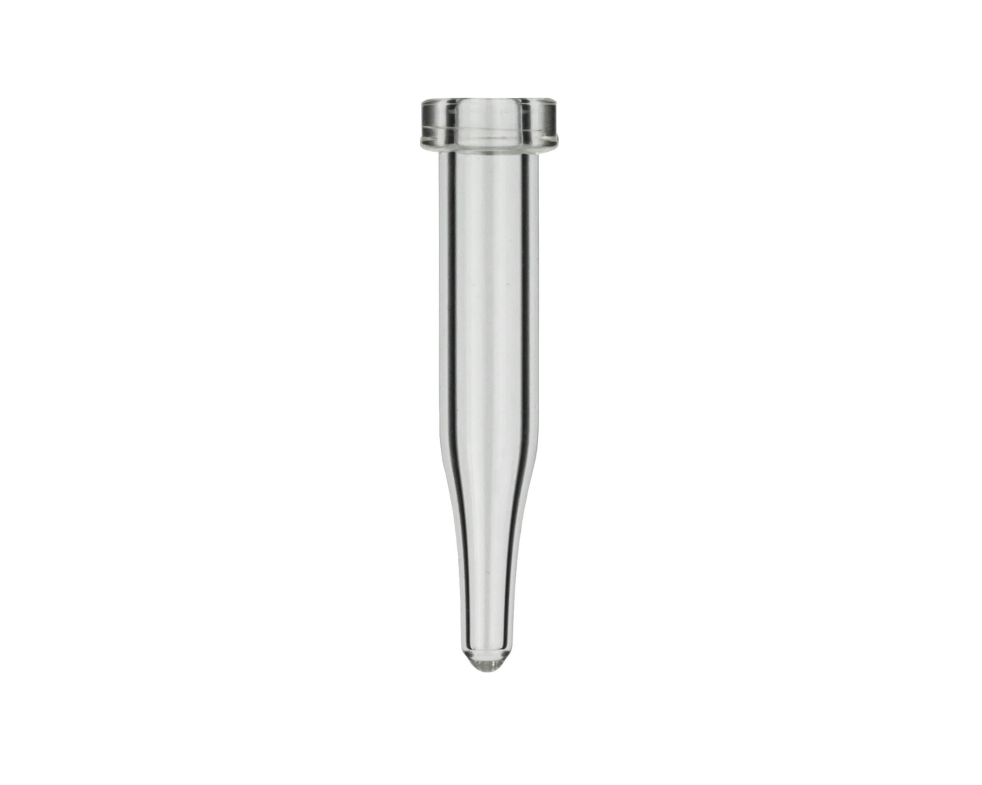 N8 vial for crimp cap 0.2 ml 5.5 x 31.5  mm clear glass conical bottom