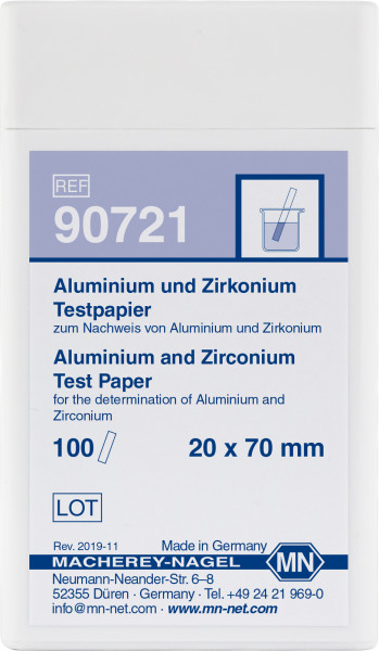 Aluminium og Zirconium  Teststrips